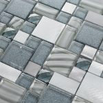 Blue Brushed Metal Diamond Mosaic