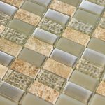 Medium Beige Linear Mosaic
